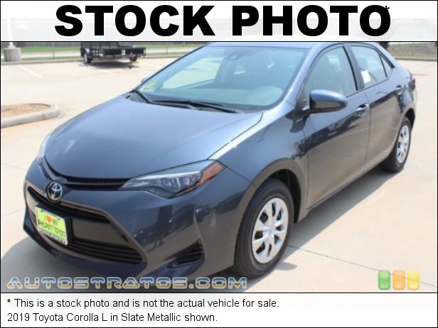 Stock photo for this 2019 Toyota Corolla LE 1.8 Liter DOHC 16-Valve VVT-i 4 Cylinder CVTi-S Automatic