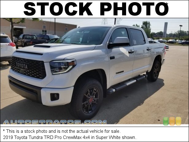 Stock photo for this 2019 Toyota Tundra TRD Pro CrewMax 4x4 5.7 Liter i-FORCE DOHC 32-Valve VVT-i V8 6 Speed ECT-i Automatic