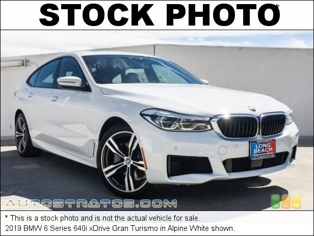 Stock photo for this 2019 BMW 6 Series 640i xDrive Gran Turismo 3.0 Liter DI TwinPower Turbocharged DOHC 24-Valve VVT Inline 6 C 8 Speed Automatic