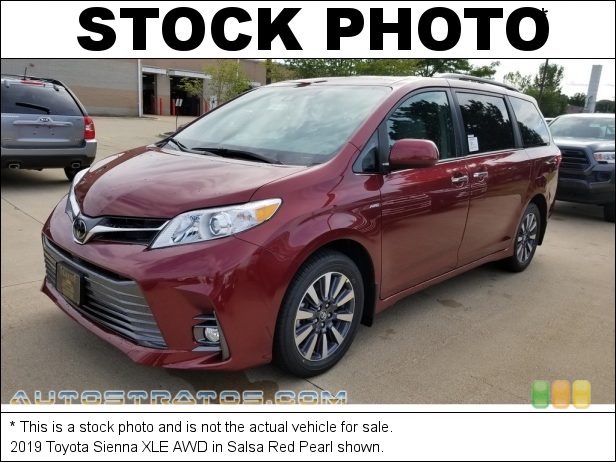 Stock photo for this 2019 Toyota Sienna XLE AWD 3.5 Liter DOHC 24-Valve Dual VVT-i V6 8 Speed Automatic