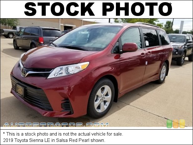 Stock photo for this 2019 Toyota Sienna LE 3.5 Liter DOHC 24-Valve Dual VVT-i V6 8 Speed Automatic