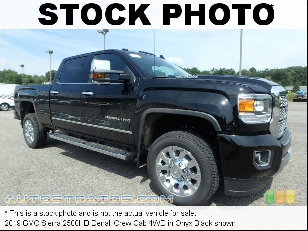 Stock photo for this 2019 GMC Sierra 2500HD Denali Crew Cab 4WD 6.6 Liter OHV 32-Valve Duramax Turbo-Diesel V8 6 Speed Automatic