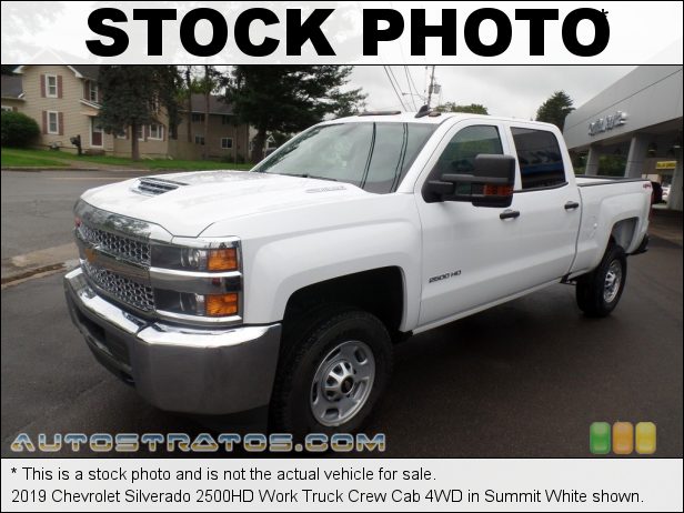 Stock photo for this 2019 Chevrolet Silverado 2500HD Work Truck Crew Cab 4WD 6.6 Liter OHV 32-Valve Duramax Turbo-Diesel V8 6 Speed Automatic