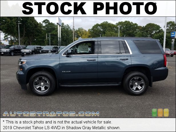 Stock photo for this 2019 Chevrolet Tahoe LS 4WD 5.3 Liter DI OHV 16-Valve VVT V8 6 Speed Automatic