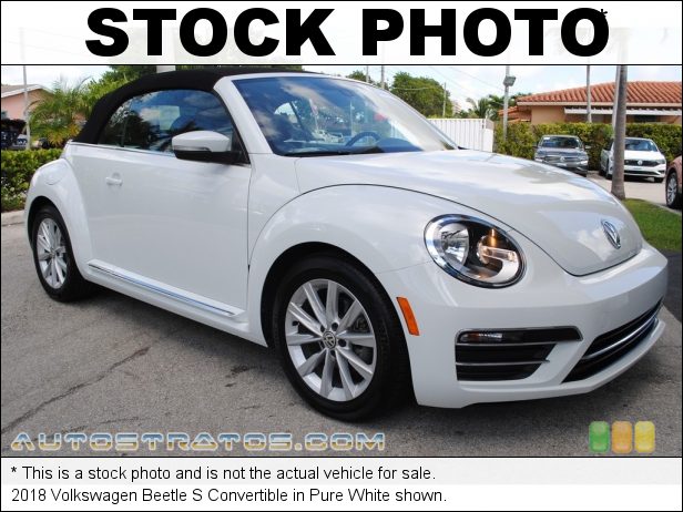 Stock photo for this 2018 Volkswagen Beetle S 2.0 Liter TSI Turbocharged DOHC 16-Valve VVT 4 Cylinder 6 Speed Tiptronic Automatic