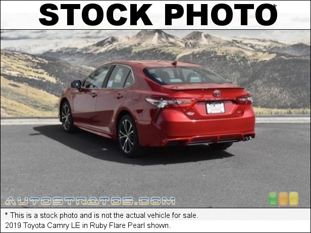 Stock photo for this 2019 Toyota Camry LE 2.5 Liter DOHC 16-Valve Dual VVT-i 4 Cylinder 8 Speed Automatic