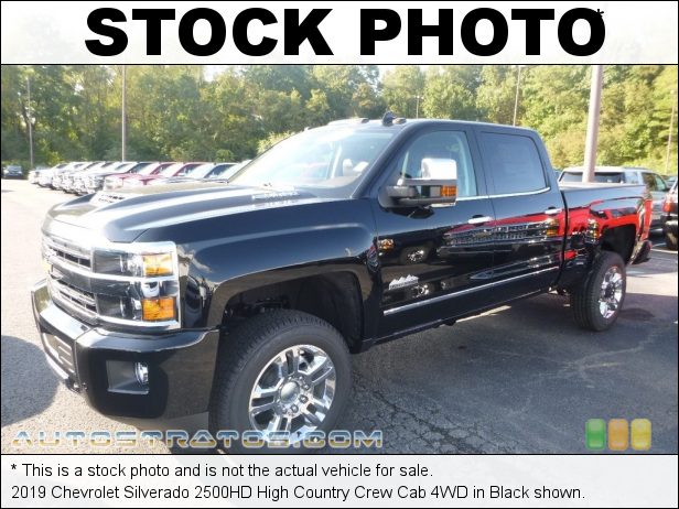 Stock photo for this 2019 Chevrolet Silverado 2500HD High Country Crew Cab 4WD 6.6 Liter OHV 32-Valve Duramax Turbo-Diesel V8 6 Speed Automatic