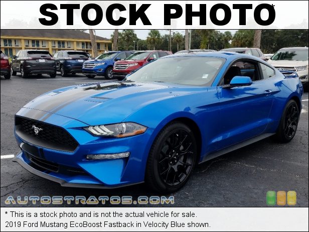 Stock photo for this 2019 Ford Mustang EcoBoost Fastback 2.3 Liter Turbocharged DOHC 16-Valve EcoBoost 4 Cylinder 10 Speed Automatic