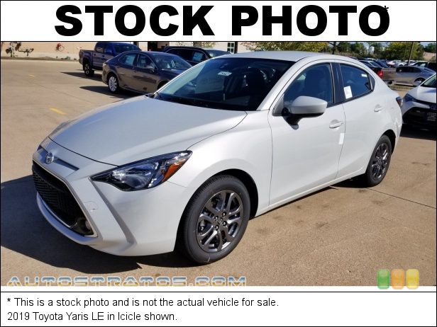 Stock photo for this 2019 Toyota Yaris LE 1.5 Liter DOHC 16-Valve VVT-i 4 Cylinder 6 Speed Automatic
