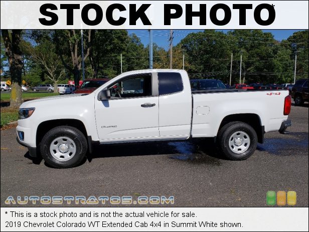 Stock photo for this 2019 Chevrolet Colorado WT Extended Cab 4x4 3.6 Liter DFI DOHC 24-Valve VVT V6 8 Speed Automatic