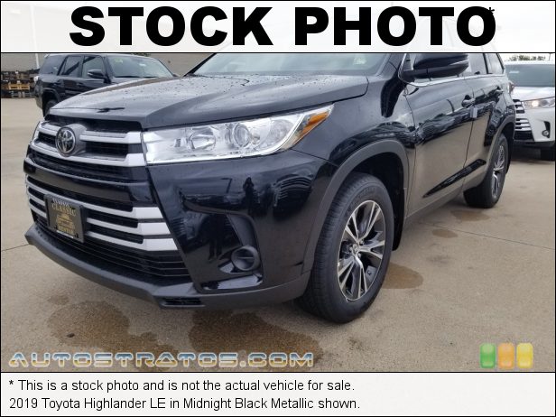 Stock photo for this 2019 Toyota Highlander LE 2.7 Liter DOHC 16-Valve  VVT-i 4 Cylinder 6 Speed Automatic