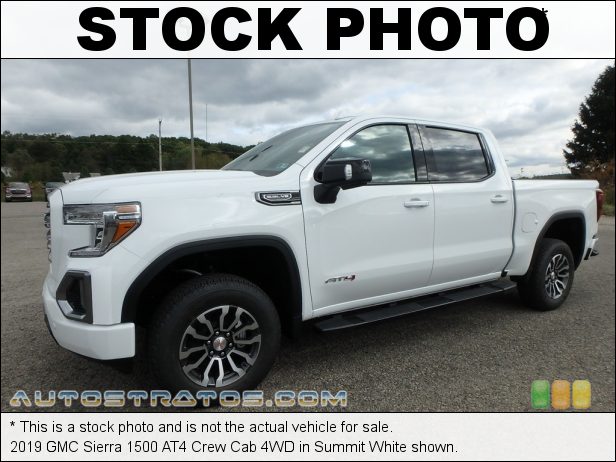 Stock photo for this 2019 GMC Sierra 1500 AT4 Crew Cab 4WD 5.3 Liter OHV 16-Valve VVT EcoTech3 V8 8 Speed Automatic