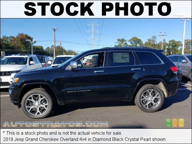 Stock photo for this 2019 Jeep Grand Cherokee Overland 4x4 3.6 Liter DOHC 24-Valve VVT V6 8 Speed Automatic
