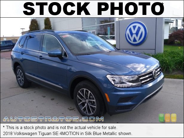 Stock photo for this 2018 Volkswagen Tiguan 4MOTION 2.0 Liter TSI Turbocharged DOHC 16-Valve VVT 4 Cylinder 8 Speed Automatic