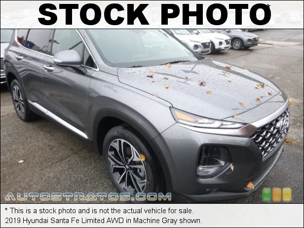 Stock photo for this 2019 Hyundai Santa Fe Ultimate AWD 2.4 Liter DOHC 16-Valve D-CVVT 4 Cylinder 8 Speed Automatic