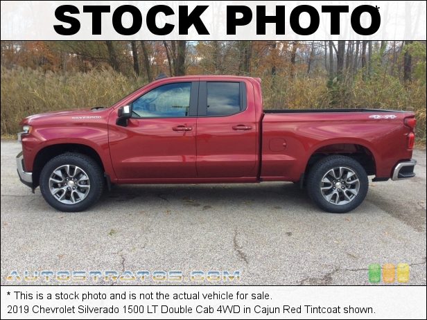 Stock photo for this 2019 Chevrolet Silverado 1500 LT Double Cab 4WD 5.3 Liter DI OHV 16-Valve VVT V8 6 Speed Automatic