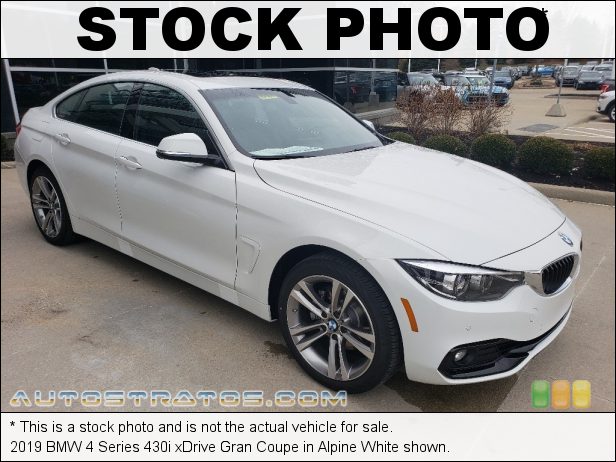 Stock photo for this 2019 BMW 4 Series 430i xDrive Gran Coupe 2.0 Liter DI TwinPower Turbocharged DOHC 16-Valve VVT 4 Cylinder 8 Speed Sport Automatic