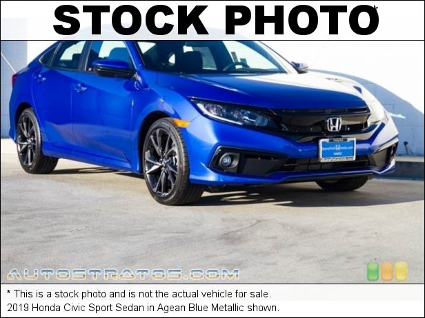 Stock photo for this 2019 Honda Civic Sport Sedan 2.0 Liter DOHC 16-Valve i-VTEC 4 Cylinder CVT Automatic