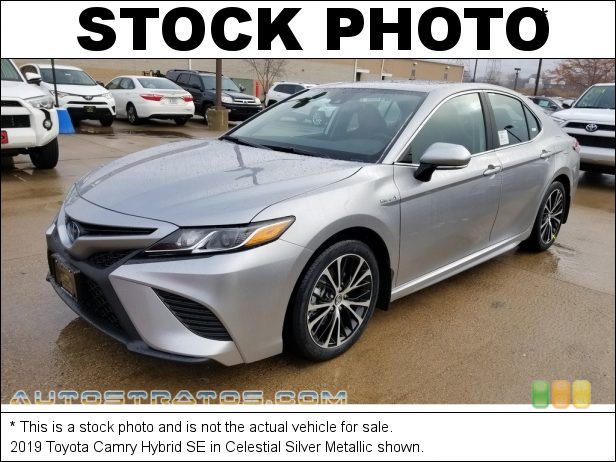 Stock photo for this 2019 Toyota Camry XLE 2.5 Liter DOHC 16-Valve Dual VVT-i 4 Cylinder Gasoline/Electric ECVT Automatic