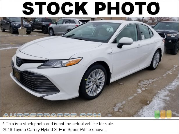 Stock photo for this 2018 Toyota Camry Hybrid 2.5 Liter DOHC 16-Valve Dual VVT-i 4 Cylinder Gasoline/Electric ECVT Automatic