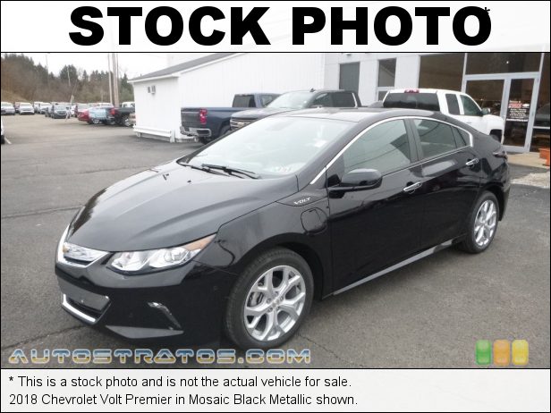 Stock photo for this 2018 Chevrolet Volt Premier 111 kW Plug-In Electric Motor/1.5 Liter DI DOHC 16-Valve VVT 4 C 1 Speed Automatic