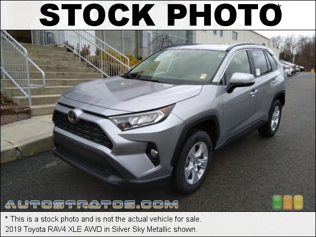 Stock photo for this 2019 Toyota RAV4 XLE AWD 2.5 Liter DOHC 16-Valve Dual VVT-i 4 Cylinder 8 Speed ECT-i Automatic