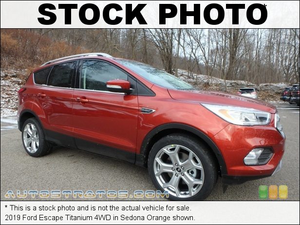 Stock photo for this 2019 Ford Escape Titanium 4WD 2.0 Liter Turbocharged DOHC 16-Valve EcoBoost 4 Cylinder 6 Speed Automatic