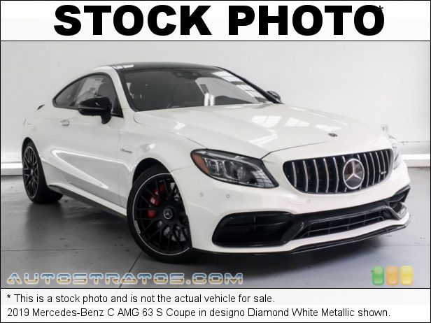Stock photo for this 2019 Mercedes-Benz C AMG 63 S Coupe 4.0 Liter biturbo DOHC 32-Valve VVT V8 9 Speed Automatic