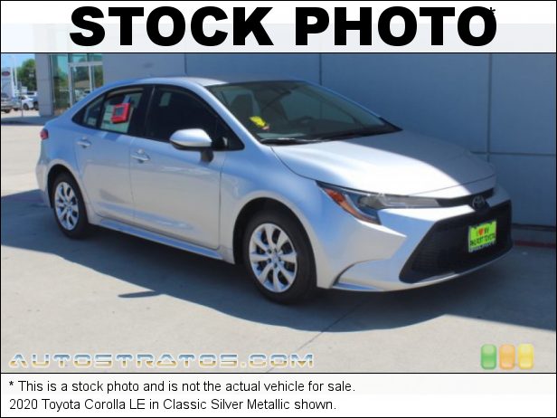 Stock photo for this 2020 Toyota Corolla LE 1.8 Liter DOHC 16-Valve VVT-i 4 Cylinder CVT Automatic