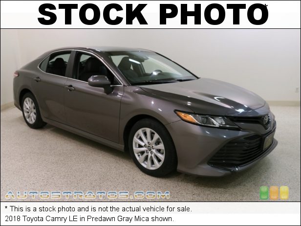 Stock photo for this 2018 Toyota Camry LE 2.5 Liter DOHC 16-Valve Dual VVT-i 4 Cylinder 8 Speed Automatic