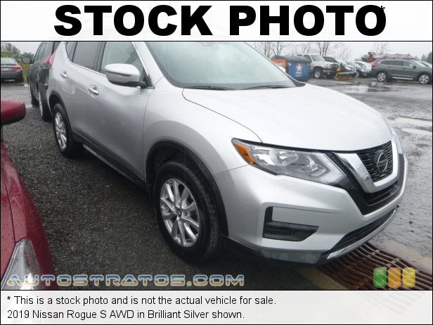 Stock photo for this 2019 Nissan Rogue S AWD 2.5 Liter DOHC 16-valve CVTCS 4 Cylinder Xtronic CVT Automatic