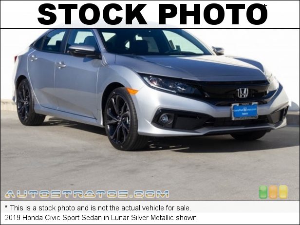 Stock photo for this 2019 Honda Civic Sport Sedan 2.0 Liter DOHC 16-Valve i-VTEC 4 Cylinder CVT Automatic