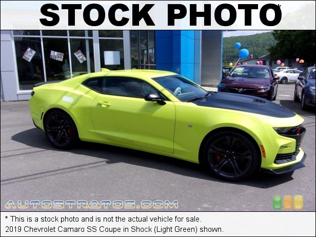 Stock photo for this 2019 Chevrolet Camaro SS Coupe 6.2 Liter DI OHV 16-Valve VVT LT1 V8 8 Speed Automatic