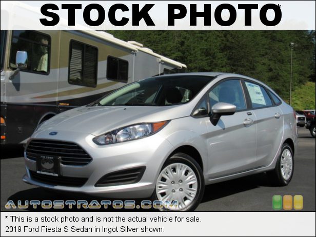 Stock photo for this 2019 Ford Fiesta S Sedan 1.6 Liter DOHC 16-Valve i-VCT 4 Cylinder 6 Speed Automatic