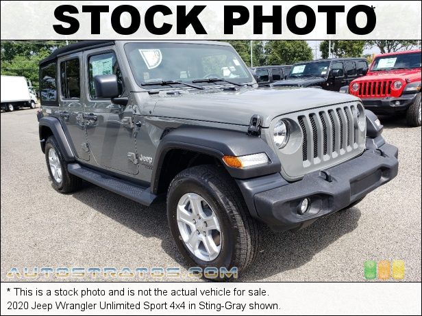 Stock photo for this 2020 Jeep Wrangler Unlimited 4x4 3.6 Liter DOHC 24-Valve VVT V6 8 Speed Automatic