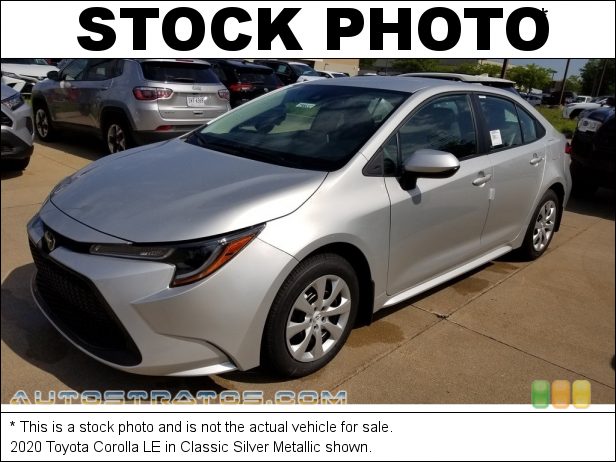 Stock photo for this 2020 Toyota Corolla LE 1.8 Liter DOHC 16-Valve VVT-i 4 Cylinder CVT Automatic