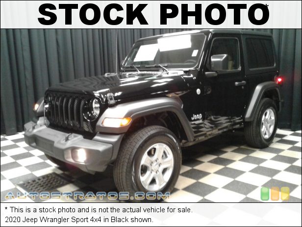 Stock photo for this 2020 Jeep Wrangler Sport 4x4 2.0 Liter Turbocharged DOHC 16-Valve VVT 4 Cylinder 8 Speed Automatic