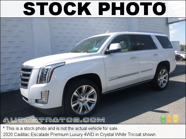 Stock photo for this 2020 Cadillac Escalade Premium Luxury 4WD 6.2 Liter OHV 16-Valve VVT V8 10 Speed Automatic