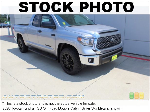 Stock photo for this 2020 Toyota Tundra Double Cab 5.7 Liter i-Force DOHC 32-Valve VVT-i V8 6 Speed ECT-i Automatic