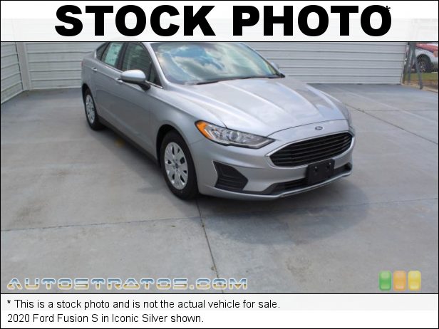 Stock photo for this 2020 Ford Fusion S 2.5 Liter DOHC 16-Valve iVCT 4 Cylinder 6 Speed Automatic