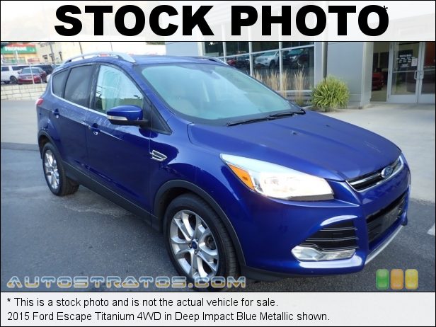 Stock photo for this 2015 Ford Escape Titanium 4WD 2.0 Liter EcoBoost DI Turbocharged DOHC 16-Valve Ti-VCT 4 Cylind 6 Speed SelectShift Automatic
