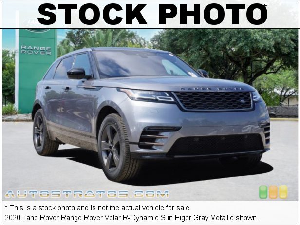 Stock photo for this 2020 Land Rover Range Rover Velar R-Dynamic S 3.0 Liter Supercharged DOHC 24-Valve VVT V6 8 Speed Automatic