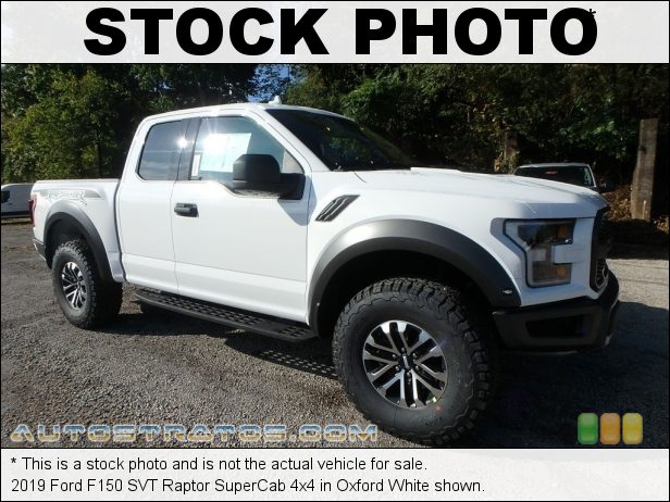 Stock photo for this 2019 Ford F150 SVT Raptor SuperCab 4x4 3.5 Liter PFDI Twin-Turbocharged DOHC 24-Valve EcoBoost V6 10 Speed Automatic
