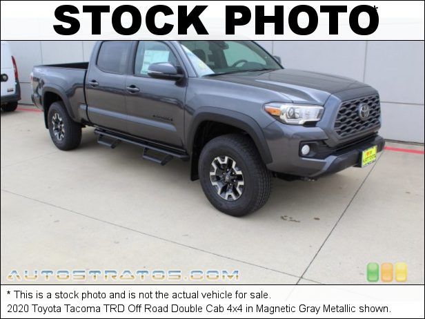 Stock photo for this 2020 Toyota Tacoma TRD Off Road Double Cab 4x4 3.5 Liter DOHC 24-Valve Dual VVT-i V6 6 Speed Automatic
