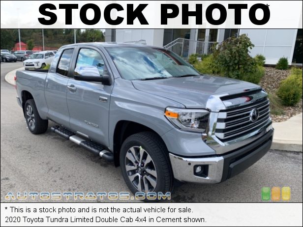 Stock photo for this 2020 Toyota Tundra Limited Double Cab 4x4 5.7 Liter i-Force DOHC 32-Valve VVT-i V8 6 Speed ECT-i Automatic