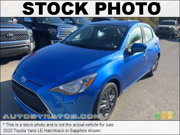 Stock photo for this 2020 Toyota Yaris LE Hatchback 1.5 Liter DOHC 16-Valve VVT-i 4 Cylinder 6 Speed Automatic