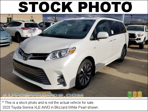 Stock photo for this 2020 Toyota Sienna XLE AWD 3.5 Liter DOHC 24-Valve Dual VVT-i V6 8 Speed Automatic