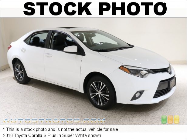 Stock photo for this 2016 Toyota Corolla S Plus 1.8 Liter DOHC 16-Valve VVT-i 4 Cylinder CVTi-S Automatic