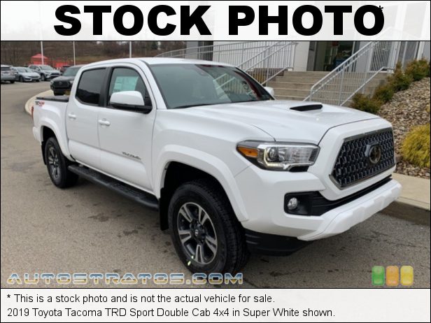 Stock photo for this 2019 Toyota Tacoma Double Cab 4x4 3.5 Liter DOHC 24-Valve VVT-i V6 6 Speed Automatic