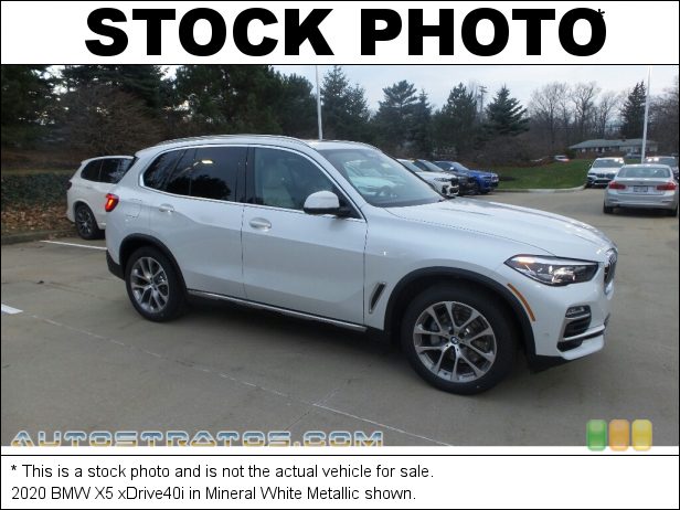 Stock photo for this 2020 BMW X5 xDrive40i 3.0 Liter M TwinPower Turbocharged DOHC 24-Valve Inline 6 Cylind 8 Speed Sport Automatic